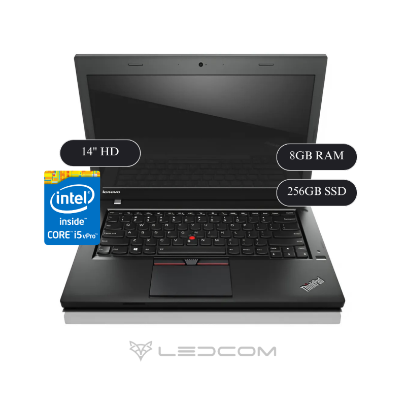 LAPTOP Lenovo ThinkPad L450 Intel i5 5300 2.30Ghz 8GB RAM 256GB SSD 14" HD LAPTOP Lenovo ThinkPad L450 Intel i5 5300 2.30Ghz 8GB RAM 256GB SSD 14" HD
