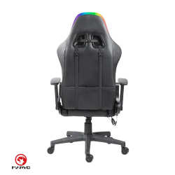 SILLA GAMER MARVO CH-35 NEGRO CON ROJO RGB
