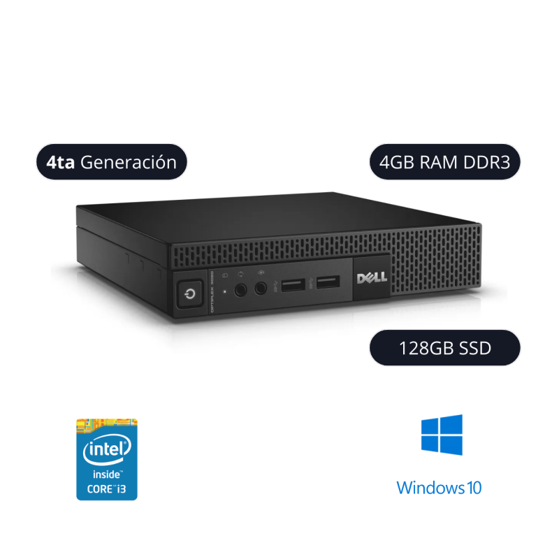 DELL OPTIPLEX 3020 - MINI PC I3 4159T RAM 4GB, SSD 128GB DELL OPTIPLEX 3020 - MINI PC I3 4159T RAM 4GB, SSD 128GB